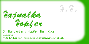 hajnalka hopfer business card